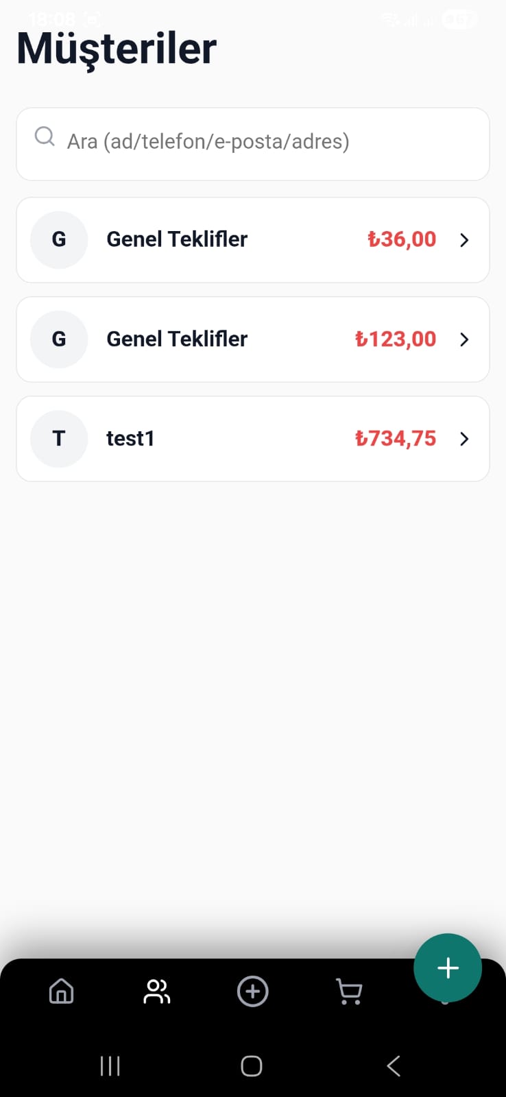 Müşteri detay ve ölçüler